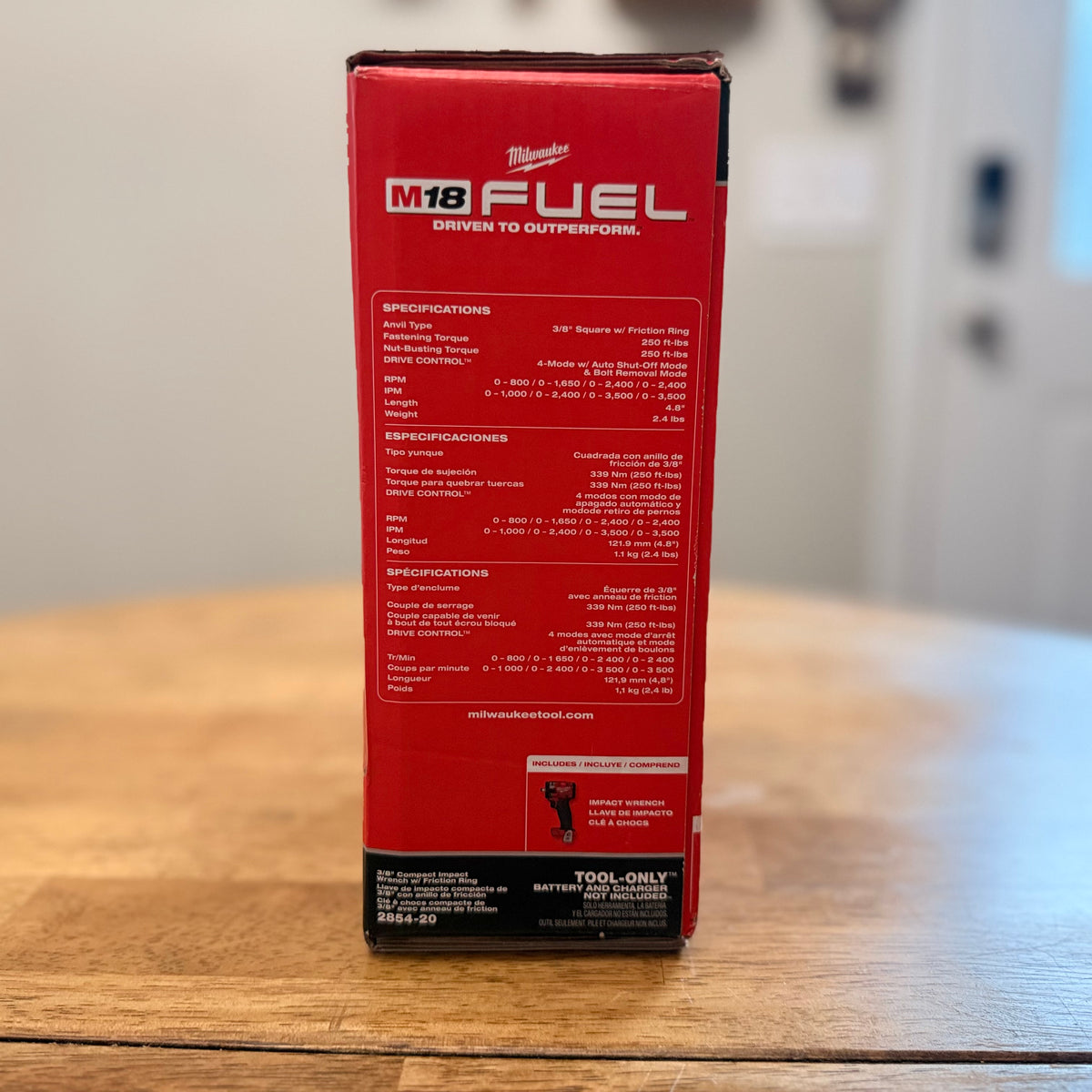 Milwaukee 2854-20 — M18 FUEL 3/8” Compact Impact Wrench