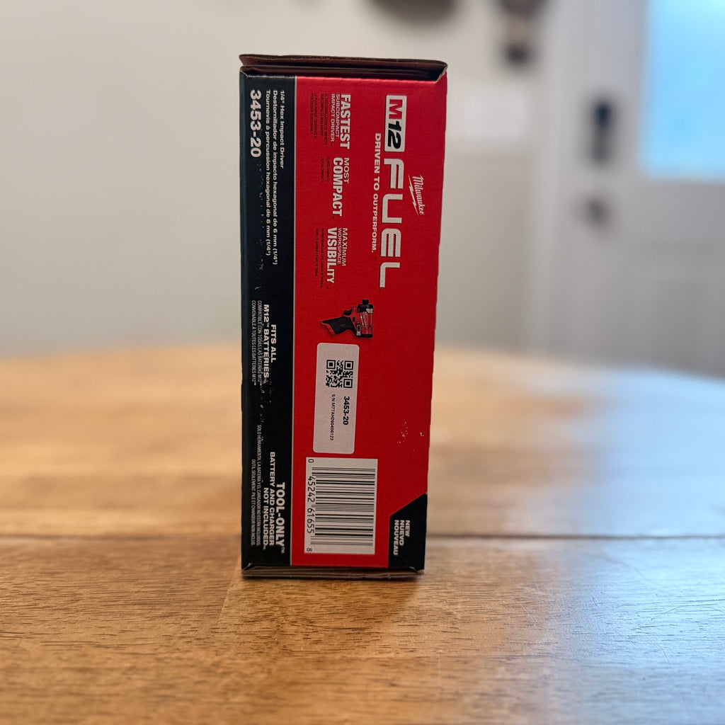 Milwaukee 3453-20 M12 FUEL 1/4” Hex Impact Driver – BRAND NEW