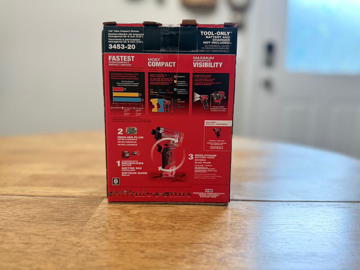Milwaukee 3453-20 M12 FUEL 1/4” Hex Impact Driver – BRAND NEW